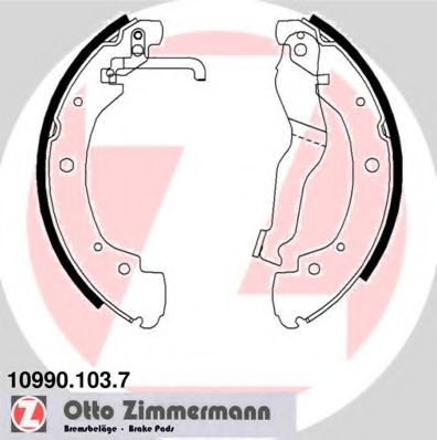 10990.103.7 ZIMMERMANN Brake System Brake Shoe Set