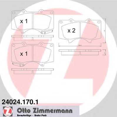 24024.170.1 ZIMMERMANN Brake Pad Set, disc brake