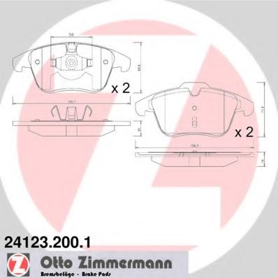 24123.200.1 ZIMMERMANN Brake System Brake Pad Set, disc brake