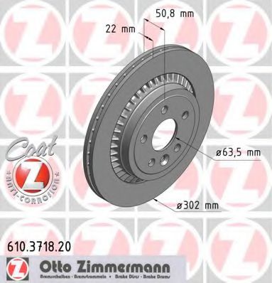 610.3718.20 ZIMMERMANN Brake System Brake Disc