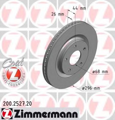 200.2527.20 ZIMMERMANN Brake System Brake Disc