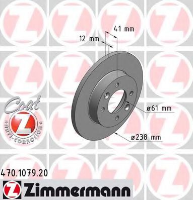 470.1079.20 ZIMMERMANN Brake System Brake Disc