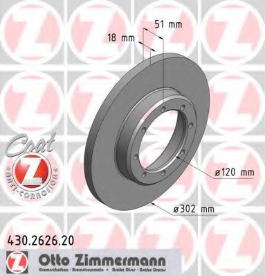 430.2626.20 ZIMMERMANN Brake System Brake Disc