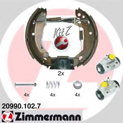 20990.102.7 ZIMMERMANN Brake System Brake Shoe Set