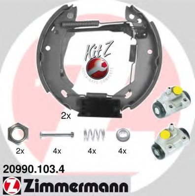 20990.103.4 ZIMMERMANN Brake System Brake Shoe Set