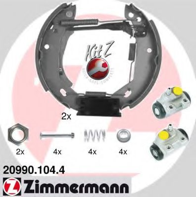 20990.104.4 ZIMMERMANN Brake System Brake Shoe Set