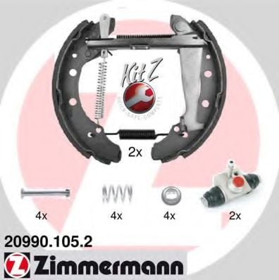 20990.105.2 ZIMMERMANN Brake System Brake Shoe Set