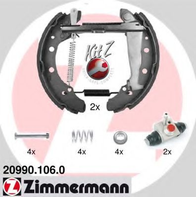 20990.106.0 ZIMMERMANN Brake System Brake Shoe Set