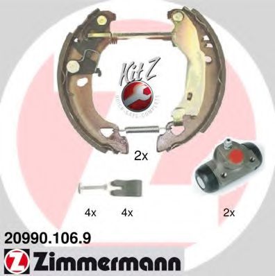 20990.106.9 ZIMMERMANN Brake System Brake Shoe Set