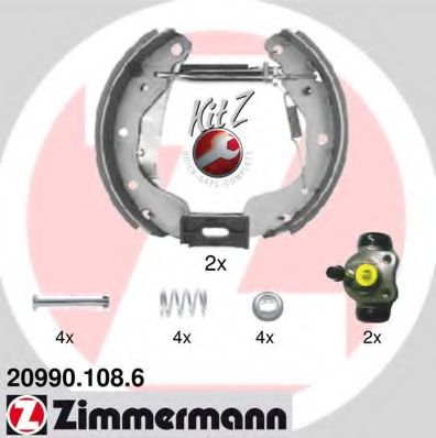20990.108.6 ZIMMERMANN Brake System Brake Shoe Set
