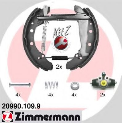 20990.109.9 ZIMMERMANN Brake System Brake Shoe Set