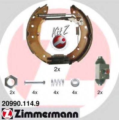 20990.114.9 ZIMMERMANN Brake System Brake Shoe Set