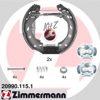 20990.115.1 ZIMMERMANN Brake System Brake Shoe Set