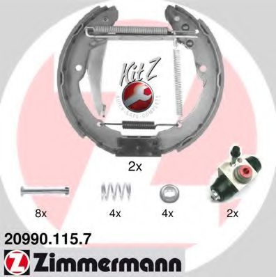 20990.115.7 ZIMMERMANN Brake System Brake Shoe Set