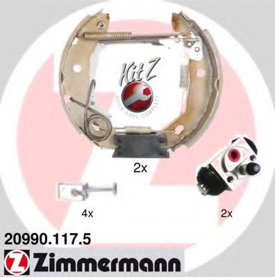 20990.117.5 ZIMMERMANN Brake System Brake Shoe Set