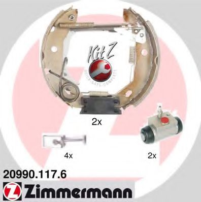 20990.117.6 ZIMMERMANN Brake System Brake Shoe Set