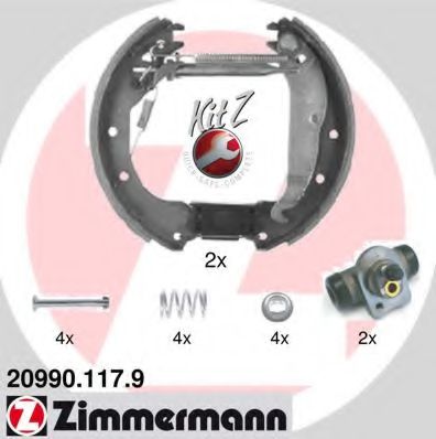20990.117.9 ZIMMERMANN Brake System Brake Shoe Set
