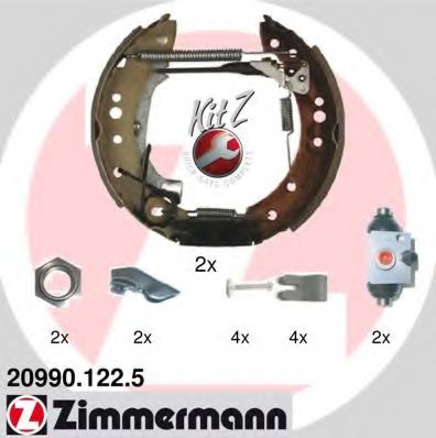 20990.122.5 ZIMMERMANN Brake System Brake Shoe Set