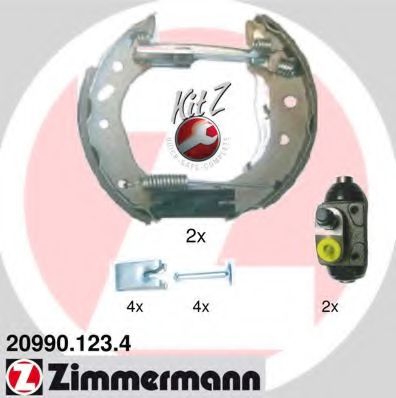 20990.123.4 ZIMMERMANN Brake System Brake Shoe Set