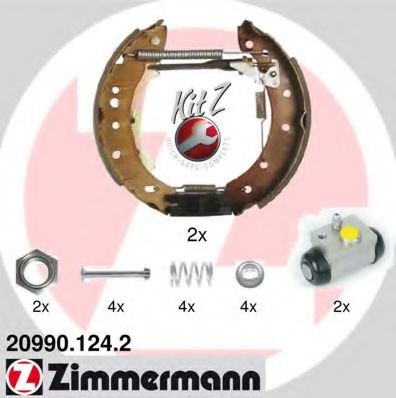20990.124.2 ZIMMERMANN Brake System Brake Shoe Set