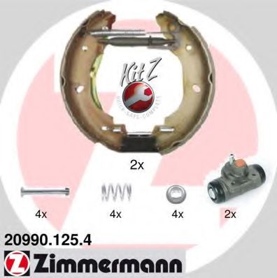 20990.125.4 ZIMMERMANN Brake System Brake Shoe Set