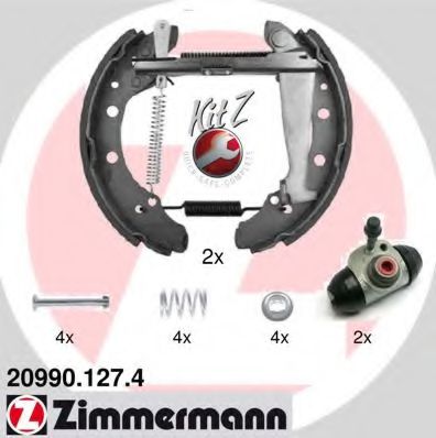 20990.127.4 ZIMMERMANN Brake System Brake Shoe Set