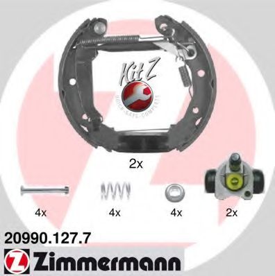 20990.127.7 ZIMMERMANN Brake System Brake Shoe Set