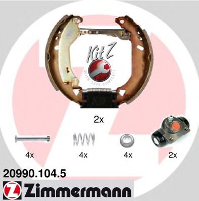 20990.104.5 ZIMMERMANN Brake System Brake Shoe Set