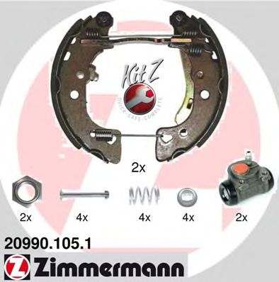 20990.105.1 ZIMMERMANN Brake System Brake Shoe Set