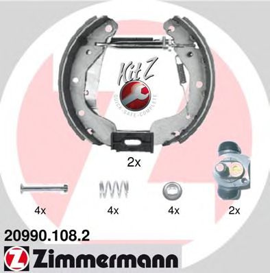 20990.108.2 ZIMMERMANN Brake System Brake Shoe Set