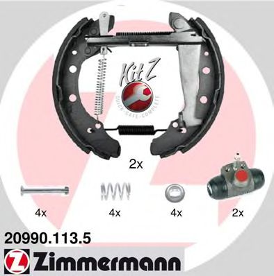20990.113.5 ZIMMERMANN Brake Shoe Set