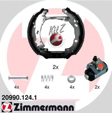 20990.124.1 ZIMMERMANN Brake System Brake Shoe Set