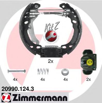20990.124.3 ZIMMERMANN Brake System Brake Shoe Set