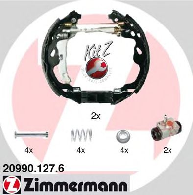 20990.127.6 ZIMMERMANN Brake System Brake Shoe Set