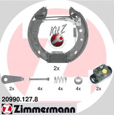 20990.127.8 ZIMMERMANN Brake Shoe Set