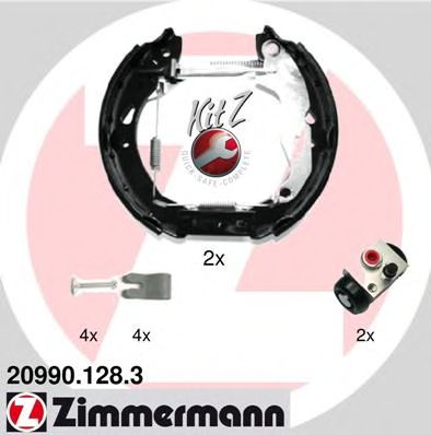 20990.128.3 ZIMMERMANN Brake System Brake Shoe Set