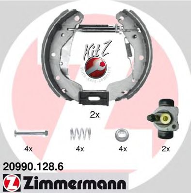 20990.128.6 ZIMMERMANN Brake System Brake Shoe Set