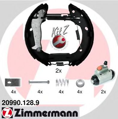 20990.128.9 ZIMMERMANN Brake System Brake Shoe Set