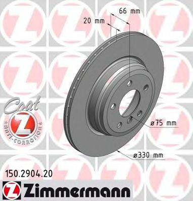 150.2904.20 ZIMMERMANN Brake System Brake Disc