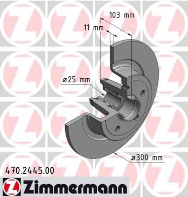 470.2445.00 ZIMMERMANN Brake System Brake Disc