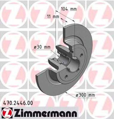 470.2446.00 ZIMMERMANN Brake System Brake Disc