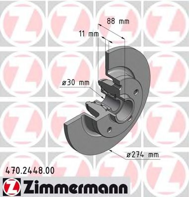 470.2448.00 ZIMMERMANN Brake System Brake Disc