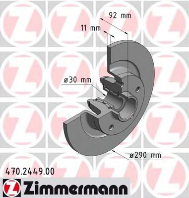 470.2449.00 ZIMMERMANN Brake System Brake Disc