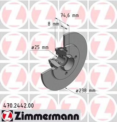 470.2442.00 ZIMMERMANN Brake System Brake Disc