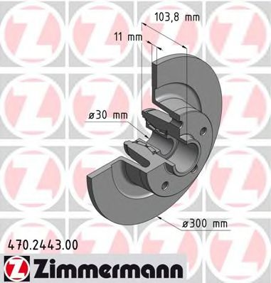 470.2443.00 ZIMMERMANN Brake System Brake Disc