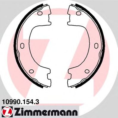 10990.154.3 ZIMMERMANN Brake System Brake Shoe Set, parking brake