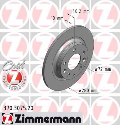 370.3075.20 ZIMMERMANN Brake Disc
