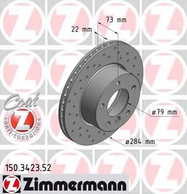 150.3423.52 ZIMMERMANN Brake System Brake Disc