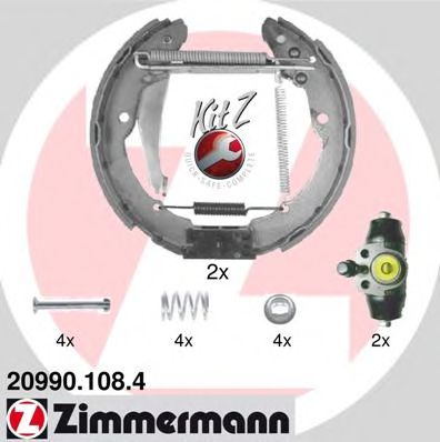 20990.108.4 ZIMMERMANN Brake System Brake Shoe Set