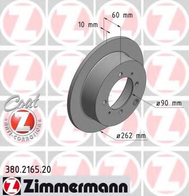 380.2165.20 ZIMMERMANN Brake System Brake Disc